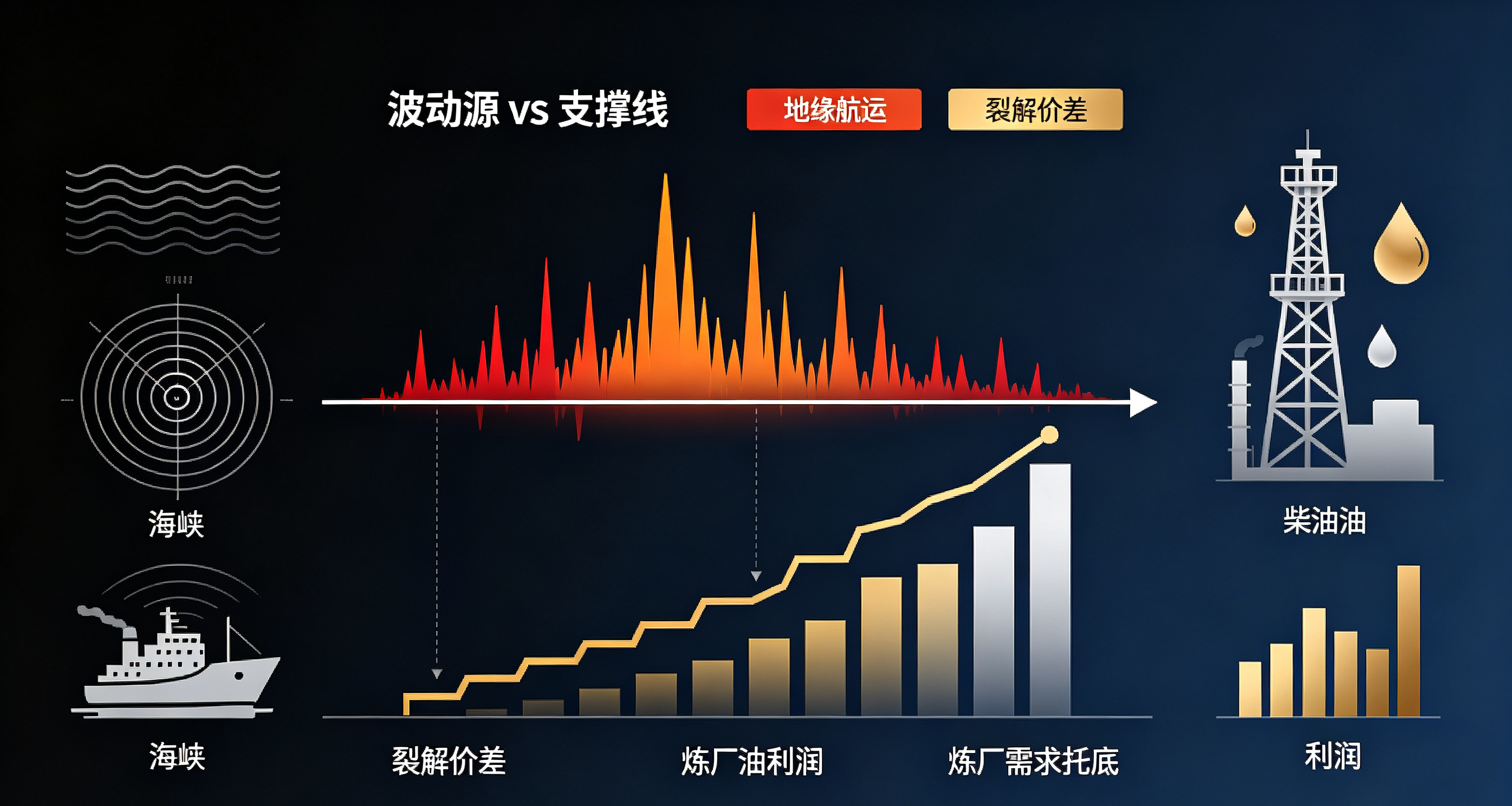 原油期货 09‑09:别只盯着地缘,成品油裂解价差才是隐性主线示意图 原油期货 09‑09:别只盯着地缘,成品油裂解价差才是隐性主线示意图