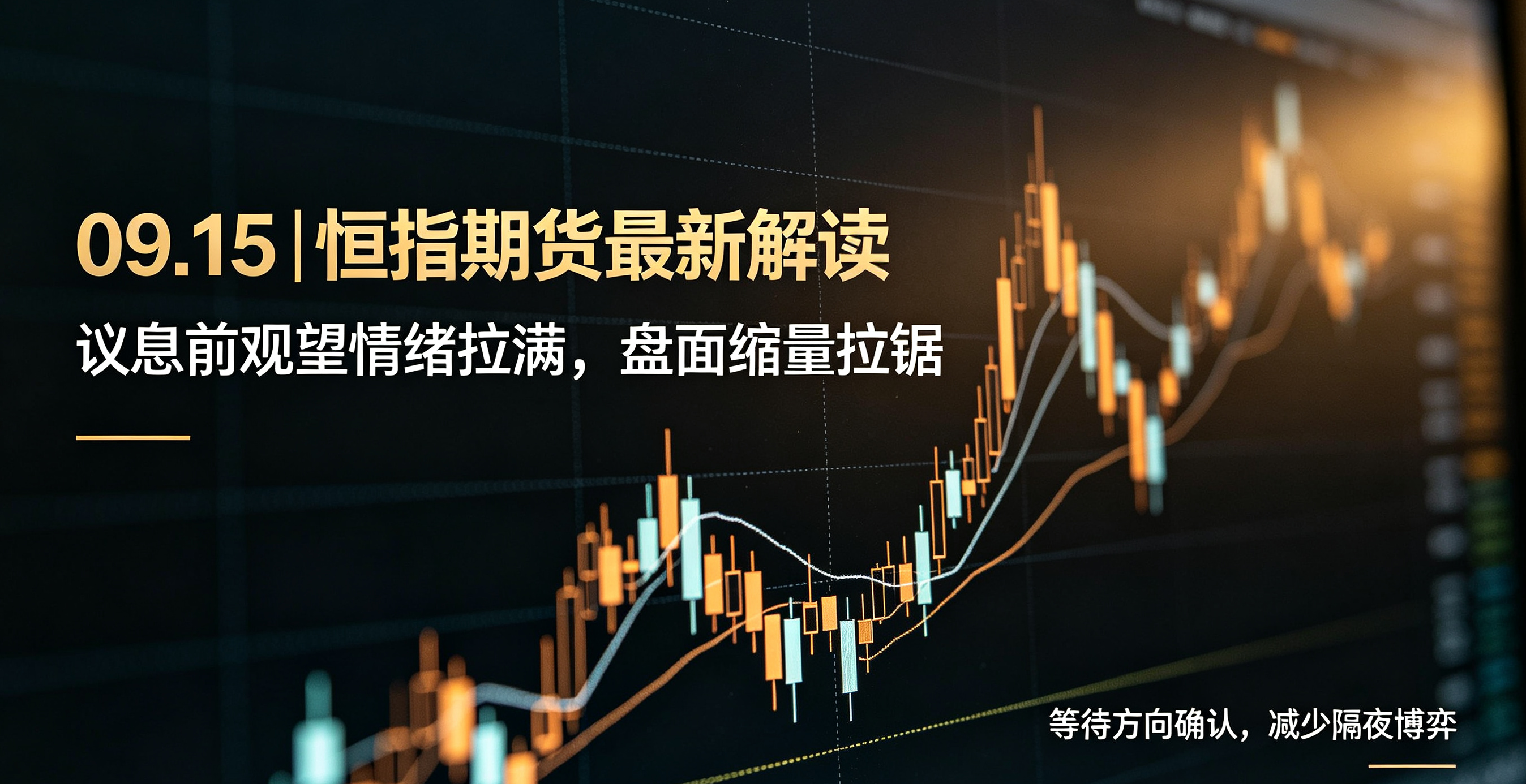 恒指期货，议息前观望情绪拉满，盘面缩量拉锯
