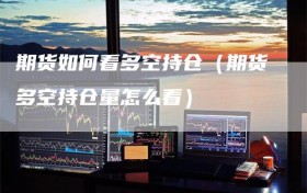 期货如何看多空持仓（期货多空持仓量怎么看）