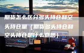 期货怎么区分多头持仓和空头持仓量（期货多头持仓和空头持仓是什么意思）
