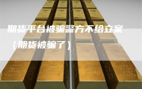 期货平台被骗警方不给立案（期货被骗了）