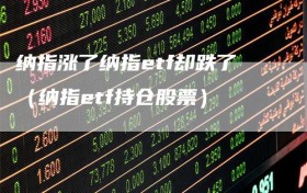 纳指涨了纳指etf却跌了（纳指etf持仓股票）