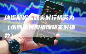 纳指期货指数实时行情英为（纳斯达克股指期货实时指数）