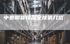 中泰期货排名全球第几位