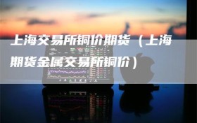 上海交易所铜价期货（上海期货金属交易所铜价）