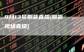 9月13号期货直播(期货现场直播)