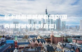 新手炒期货喊单直播室(国内期货喊单视频直播)