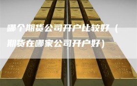 哪个期货公司开户比较好（期货在哪家公司开户好）