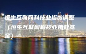 恒生互联网科技业指数调整（恒生互联网科技业指数基金）