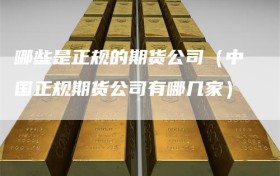 哪些是正规的期货公司（中国正规期货公司有哪几家）
