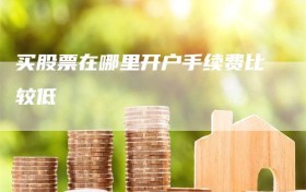 买股票在哪里开户手续费比较低