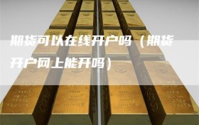 期货可以在线开户吗（期货开户网上能开吗）
