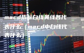 macd指标白线黄线各代表什么（macd中白线代表什么）
