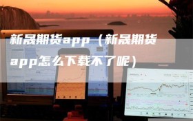 新晟期货app（新晟期货app怎么下载不了呢）