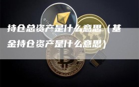 持仓总资产是什么意思（基金持仓资产是什么意思）