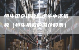 恒生国企指数和恒生中资指数（恒生指数的国企股票）