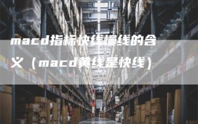 macd指标快线慢线的含义（macd黄线是快线）