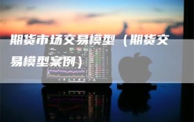 期货市场交易模型（期货交易模型案例）