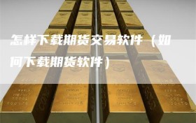 怎样下载期货交易软件（如何下载期货软件）