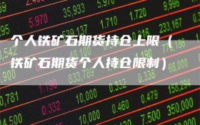 个人铁矿石期货持仓上限（铁矿石期货个人持仓限制）
