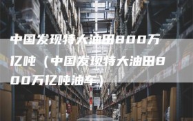 中国发现特大油田800万亿吨（中国发现特大油田800万亿吨油车）