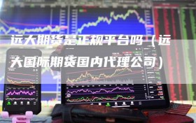 远大期货是正规平台吗（远大国际期货国内代理公司）