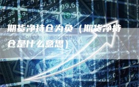 期货净持仓为负（期货净持仓是什么意思）
