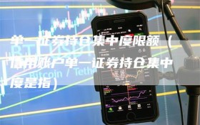 单一证券持仓集中度限额（信用账户单一证券持仓集中度是指）