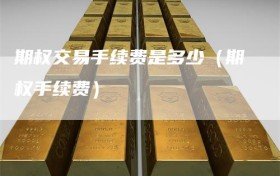 期权交易手续费是多少（期权手续费）