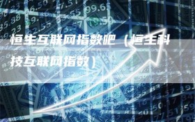 恒生互联网指数吧（恒生科技互联网指数）