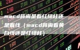 macd背离是看红绿柱还是看线（macd背离看黄白线还是红绿柱）
