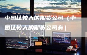 中国比较大的期货公司（中国比较大的期货公司有）