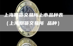上海期货交易所上市品种表（上海期货交易所 品种）