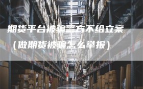 期货平台被骗警方不给立案（做期货被骗怎么举报）
