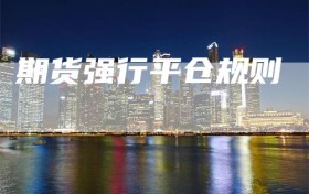 期货强行平仓规则