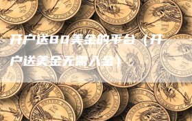 开户送80美金的平台（开户送美金无需入金）
