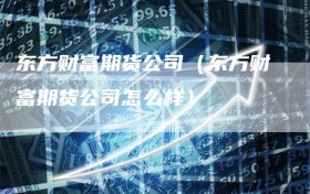 东方财富期货公司（东方财富期货公司怎么样）