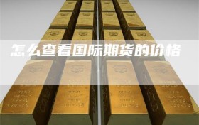 怎么查看国际期货的价格