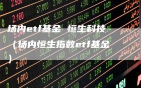 场内etf基金 恒生科技（场内恒生指数etf基金）
