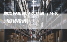 期货投机是什么意思（什么叫期货投机）