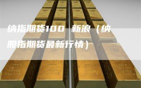 纳指期货100 新浪（纳股指期货最新行情）