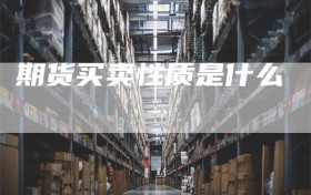 期货买卖性质是什么