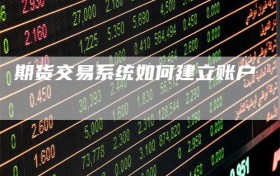 期货交易系统如何建立账户