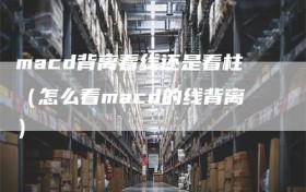 macd背离看线还是看柱（怎么看macd的线背离）