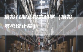 倍投几期止损最科学（倍投多少次止损）