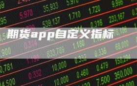 期货app自定义指标