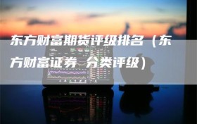 东方财富期货评级排名（东方财富证券 分类评级）
