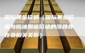 国际黄金价格（国际黄金价格与原油期货价格的涨跌存在负相关关系）