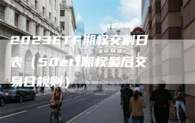 2023ETF期权交割日表（50etf期权最后交易日规则）
