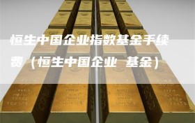 恒生中国企业指数基金手续费（恒生中国企业 基金）
